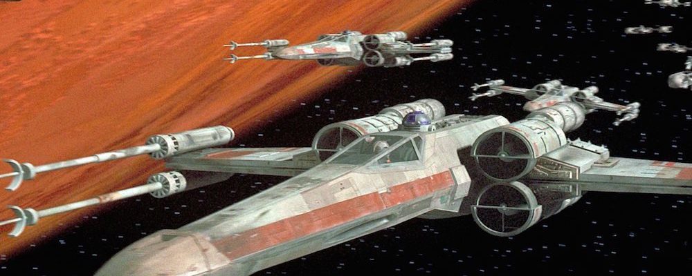 X-wing fleet in Star Wars: A New Hope