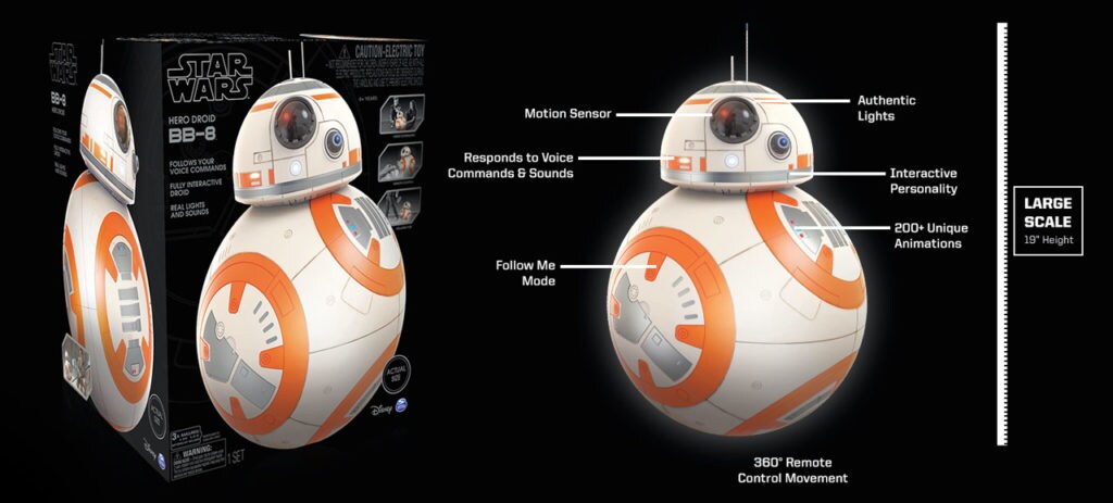 A remote control toy BB-8 and box.