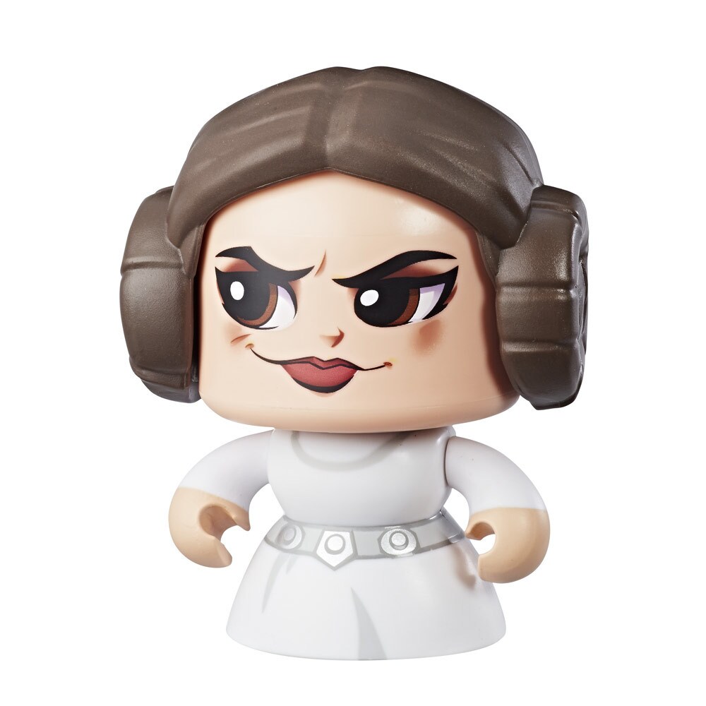A Princess Leia Star Wars Mighty Muggs collectible figure with a side-eye expression.