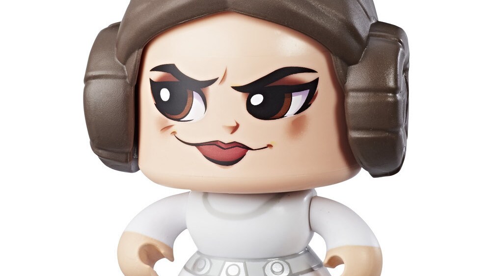 A Princess Leia Star Wars Mighty Muggs collectible figure with a side-eye expression.
