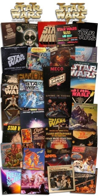 Dozens of Star Wars music records.