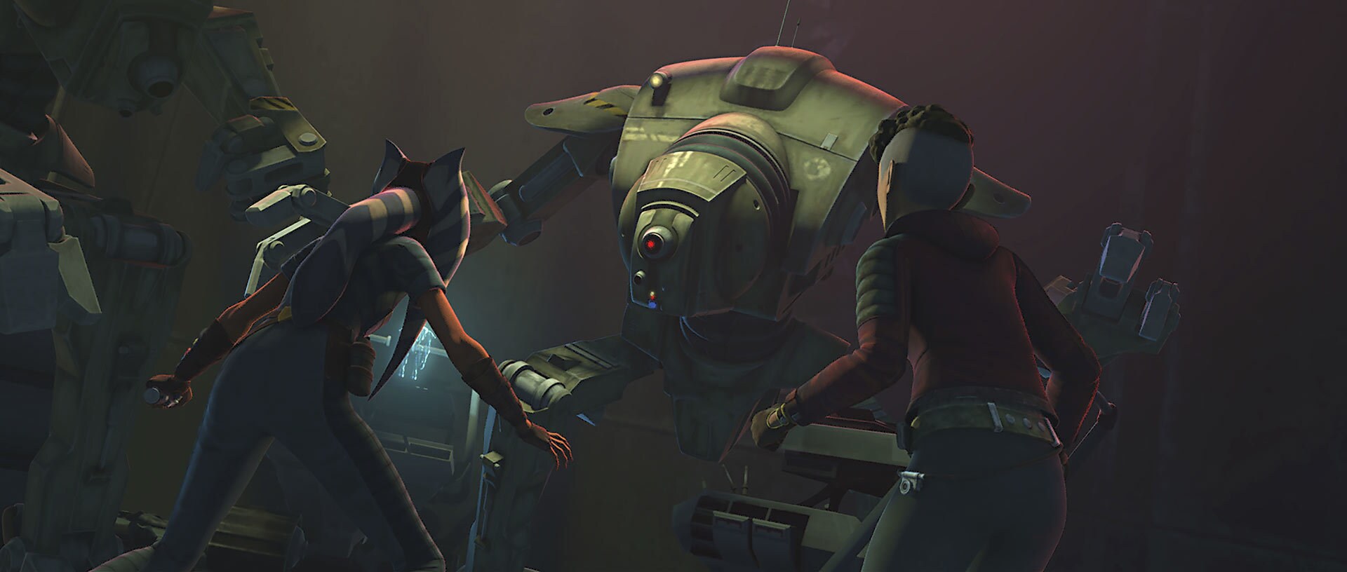 "Gone without a Trace" still Ahsoka and droid