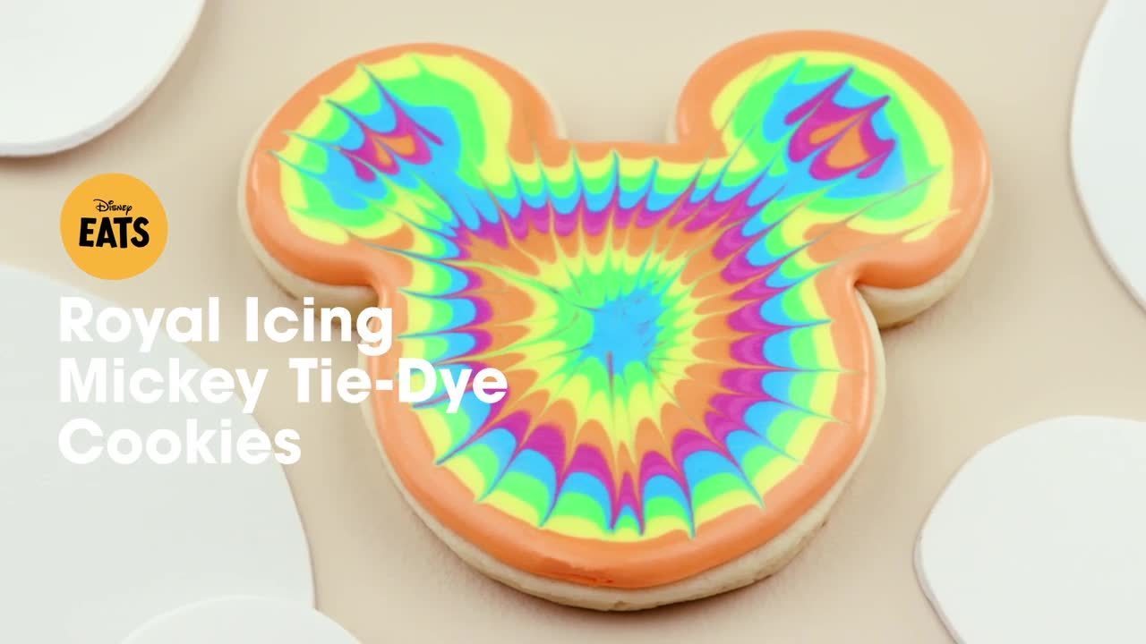 Royal Icing Mickey Tie-Dye Cookies | Disney Eats