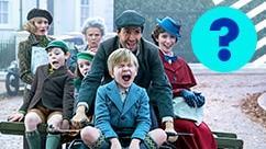 Jack and Mary Poppins take the Banks kids for a bicycle ride.