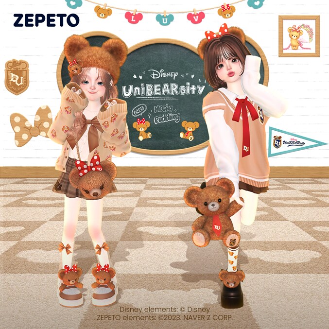 秋を先取りした「UniBEARsity」のアバターファッションがZEPETOで