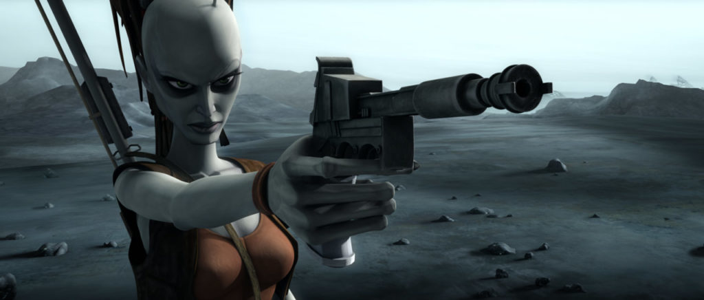 Aurra Sing in Star Wars: The Clone Wars.