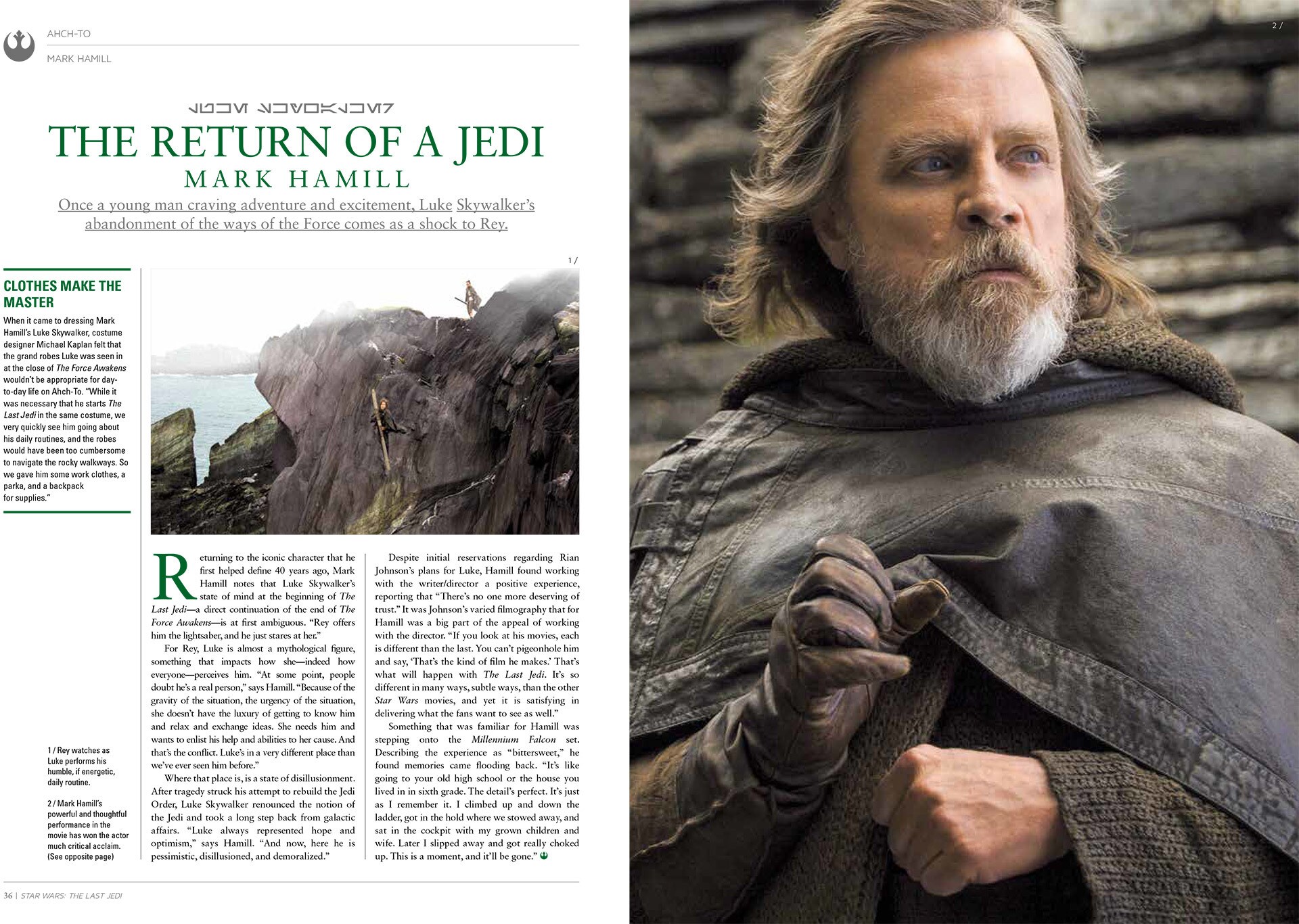 A spread from The Ultimate Guide to Star Wars: The Last Jedi.