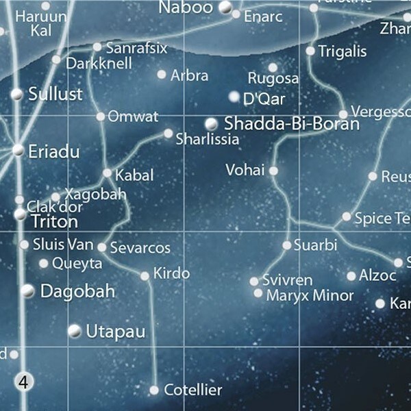 Map of Outer Rim - D'Qar
