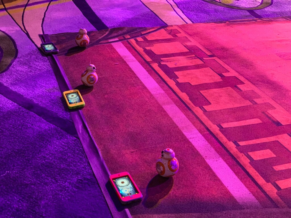 BB-8s line up to race on Star Wars Day at Sea.