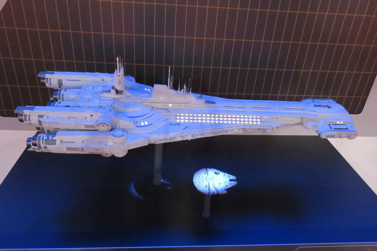 A model of Star Wars: Galactic Starcruiser.