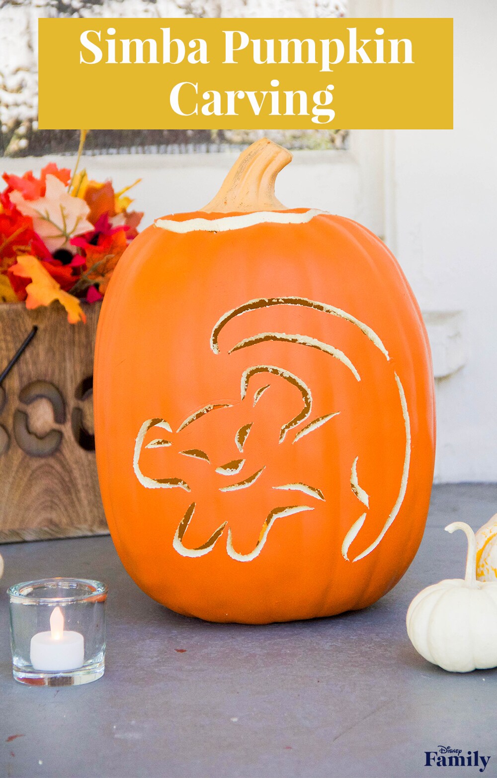 Simba Pumpkin Carving Stencil