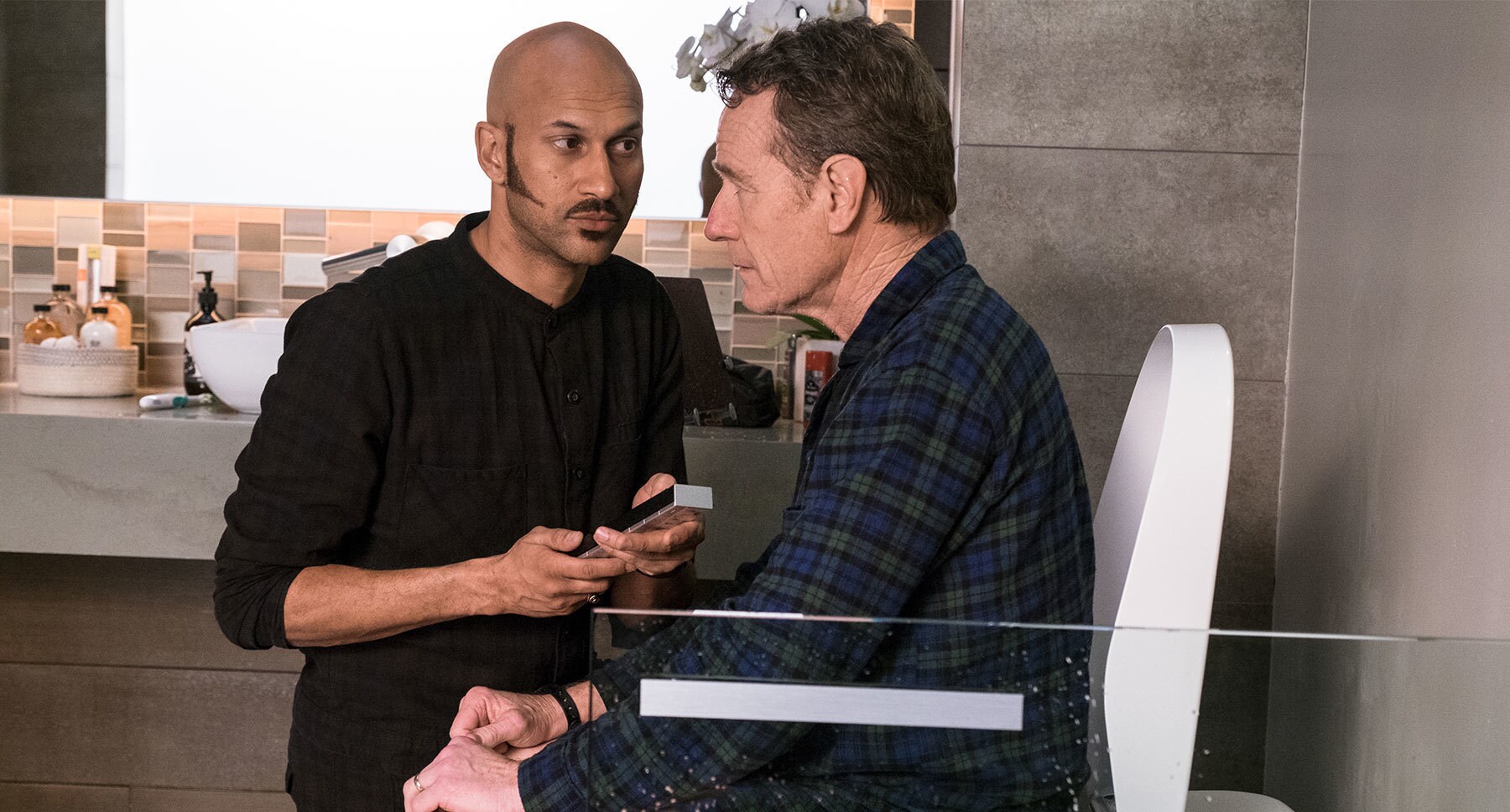 Bryan Cranston and Keegan-Michael Key in "Why Him?"