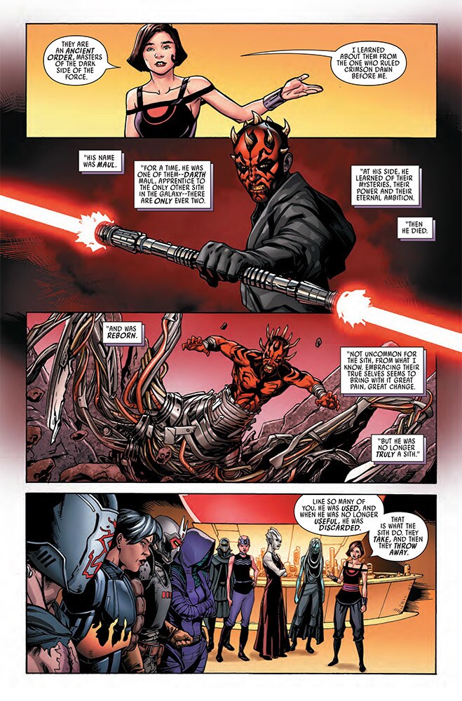 A page from Marvel's Crimson Reign comic.