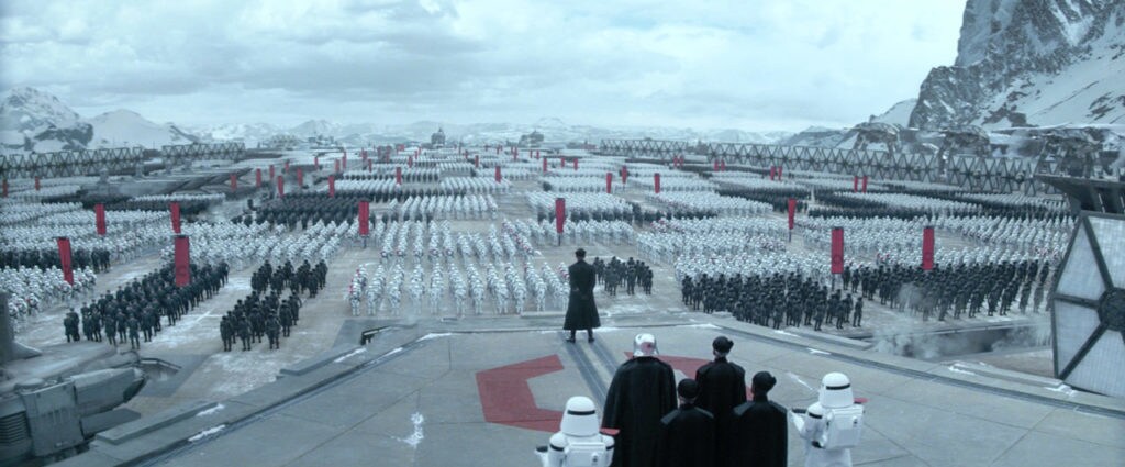 General Hux delivers a fiery speech in Star Wars: The Force Awakens.