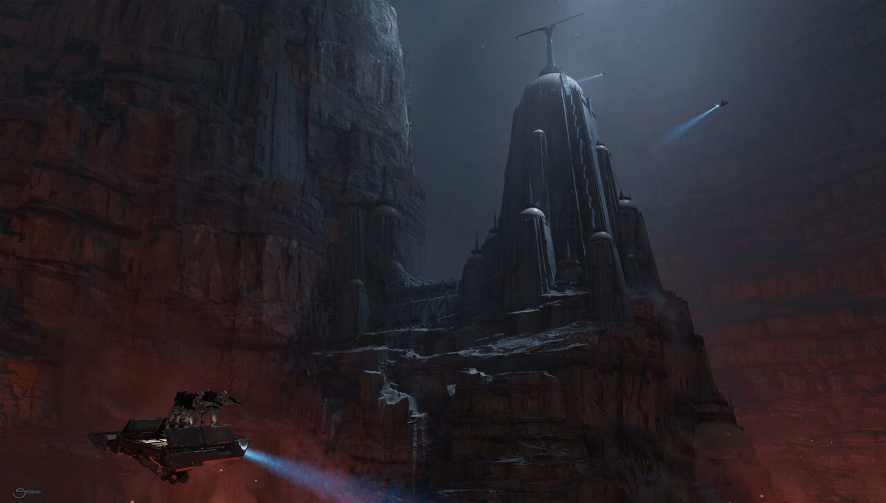 The Corvax Fortress from Vader Immortal: Episode II