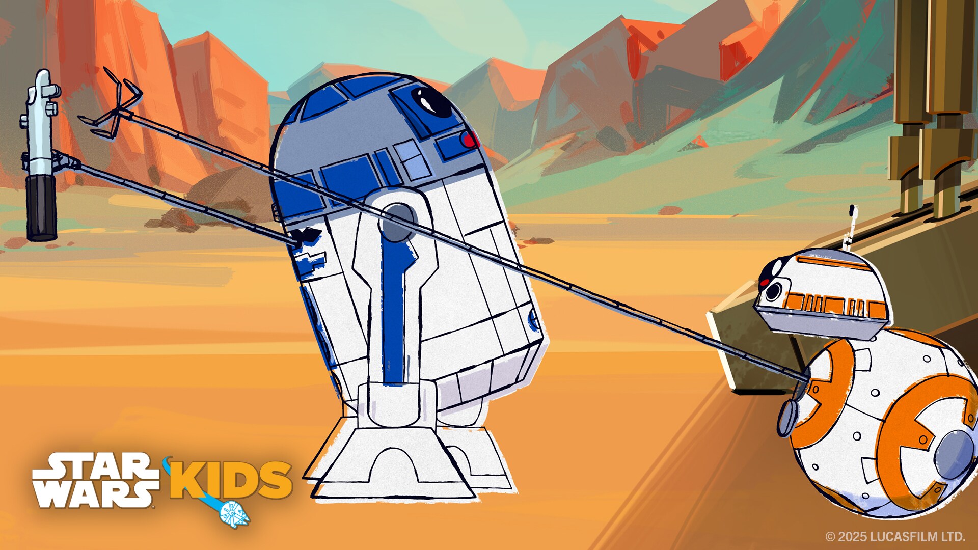 R2-D2, BB-8 and Rey's Lightsaber on the Loose! | Droid Diaries | Ep 3