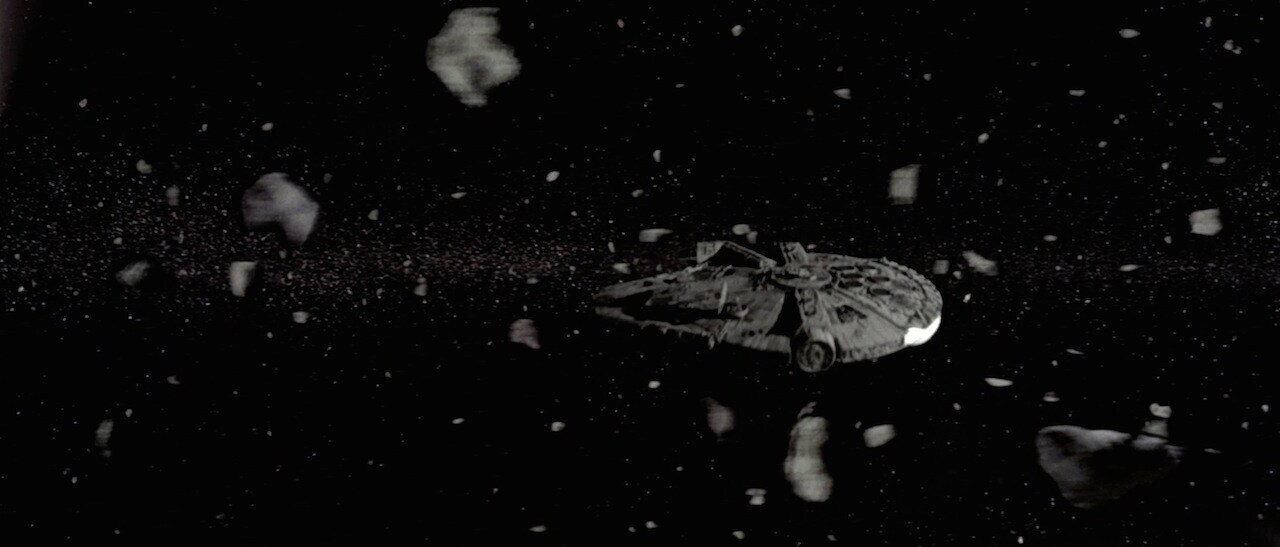 the Millennium Falcon in Star Wars: The Empire Strikes Back