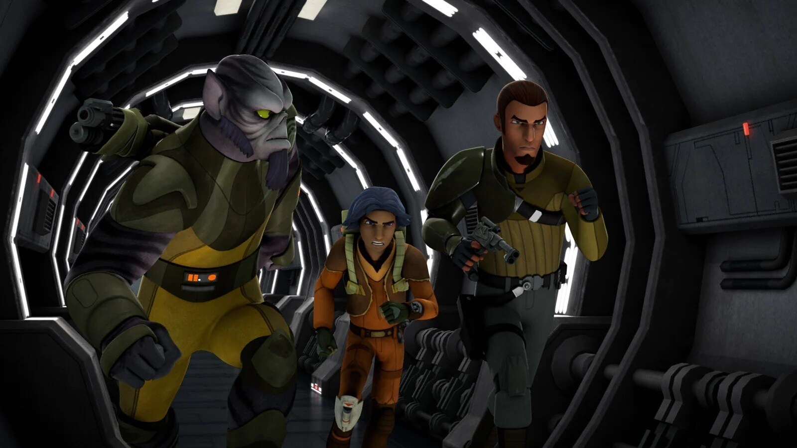 Ezra Bridger, Kanan and Zeb in Star Wars Rebels