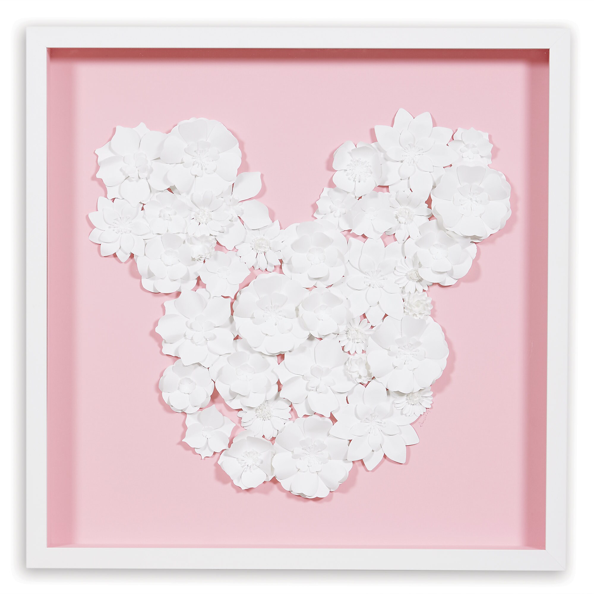 Mickey Mouse ''Flower Garden Paper Art'' by Ethan Allen - Framed