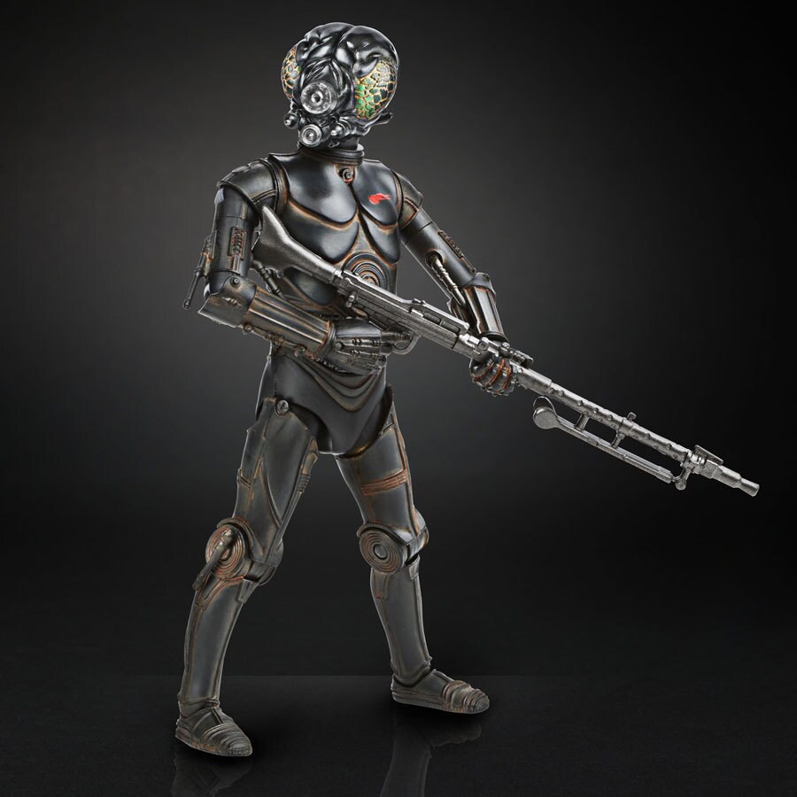 A Hasbro Star Wars Black Series 6-inch figure of protocol droid 4-LOM.