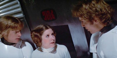 Han and Leia Death Star rescue in A New Hope