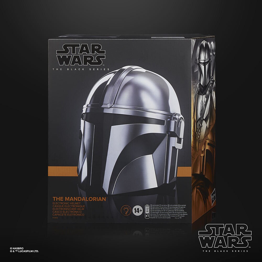 Hasbro’s Star Wars The Black Series Mandalorian Electronic Helmet box