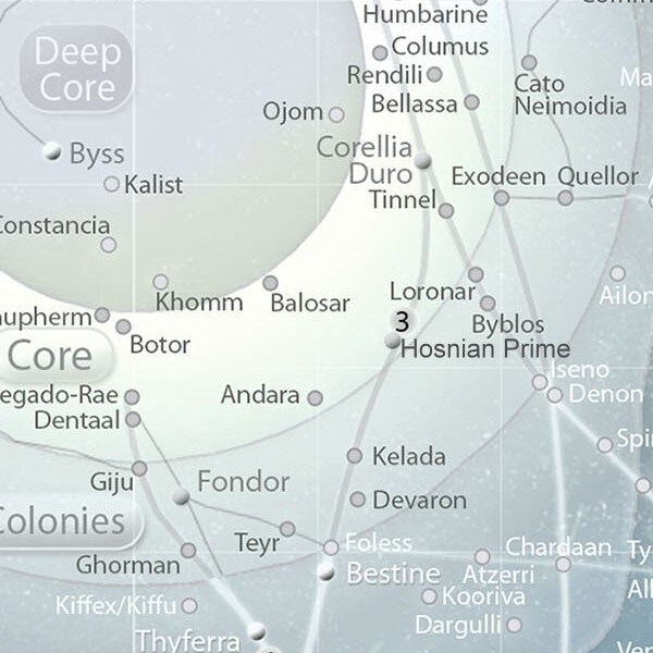 Map of the Hosnian System - Hosnian Prime