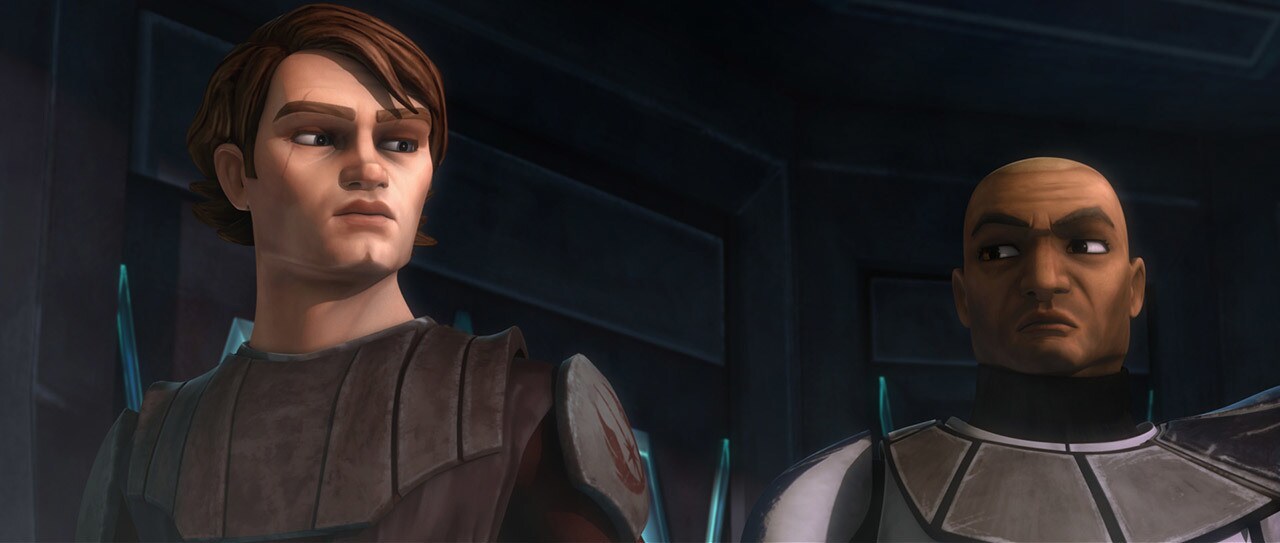 Anakin and Captain Rex in The Clone Wars.