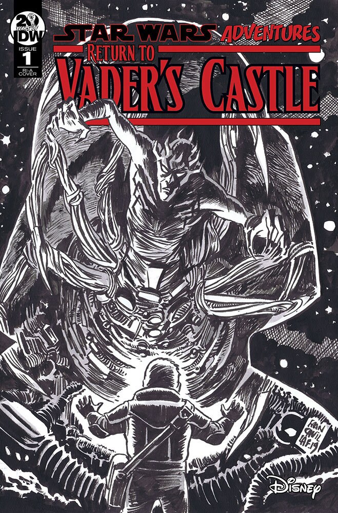 Return to Vader's Castle #1 black-and-white cover