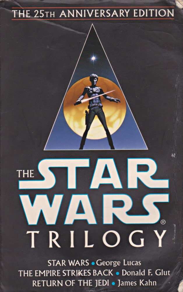 Luke Skywalker appears holding a lightsaber on the slipcase for the 25th Anniversary Edition of the Star Wars Trilogy book collection.