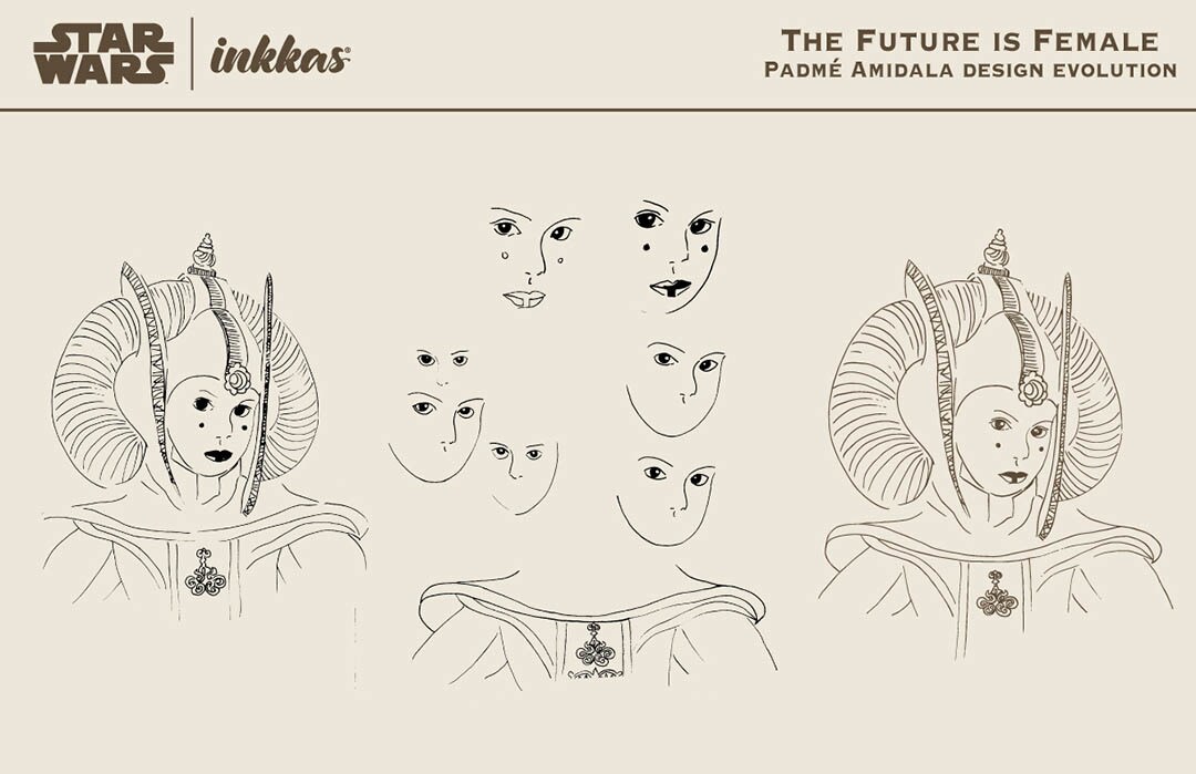 Inkkas designer Christine Lynn Johansen shares some sketches from her "Future is Female" print.