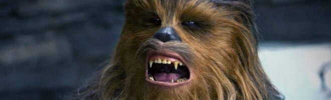 Chewbacca roars.