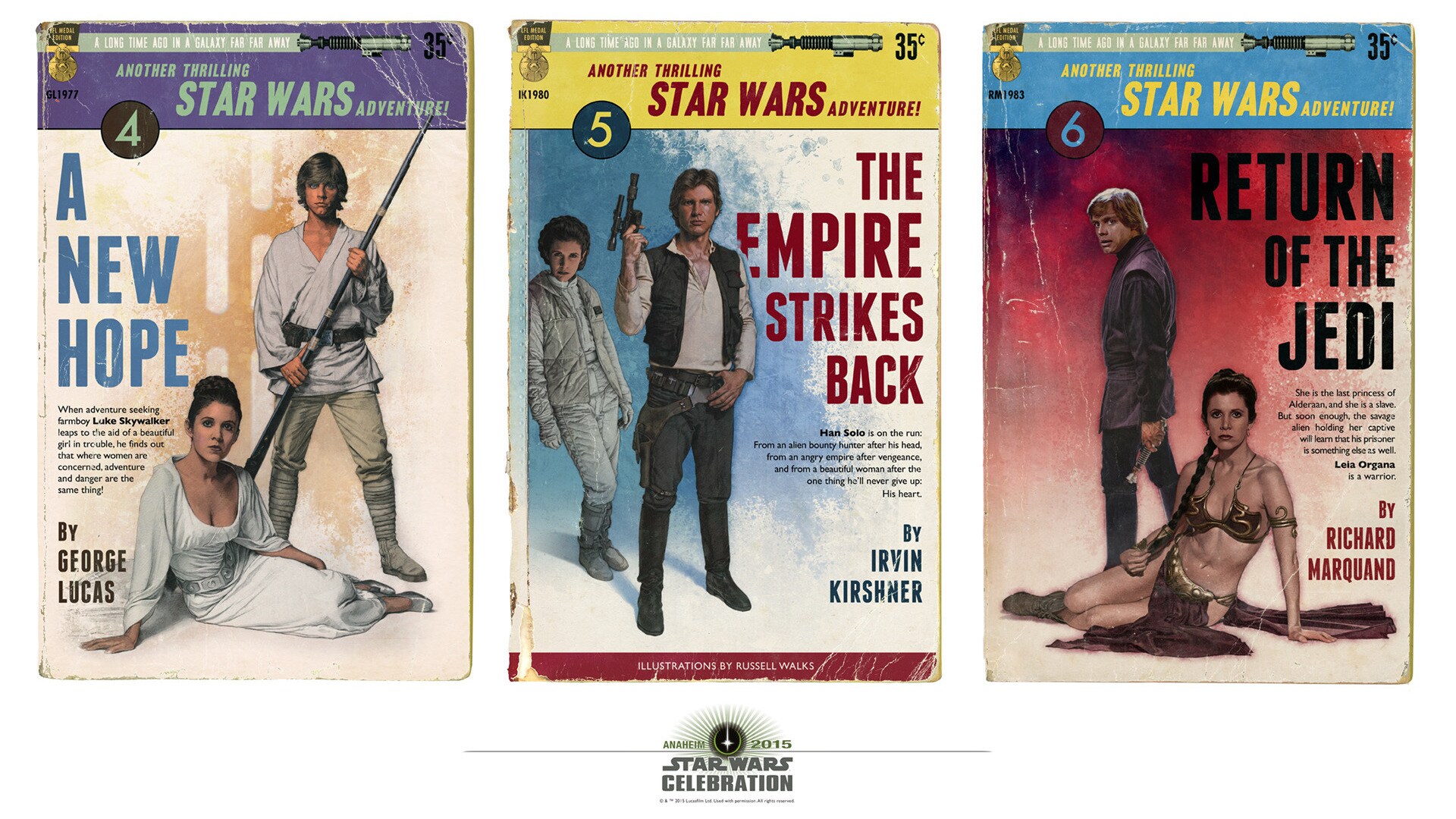 - Russell Walks Retro Star Wars Poster Set (only 250 made) - ThinkGeek