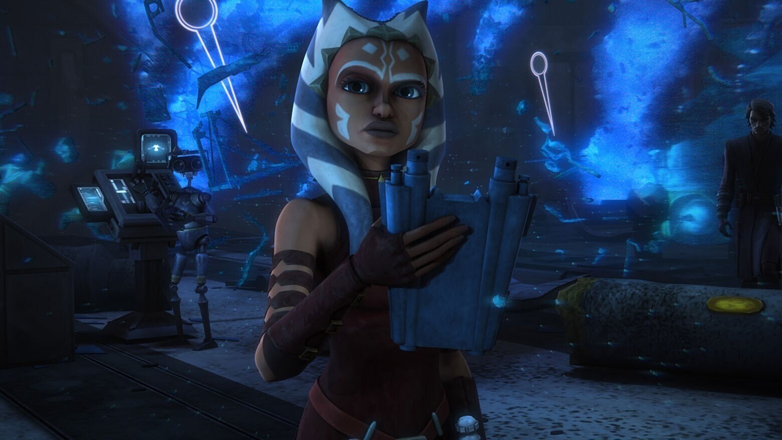 Ahsoka Tano investigating a deadly bombing at the Jedi Temple