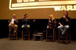 Me, Dave Filoni, Cary Silver and Pablo Hildago during the Q&A