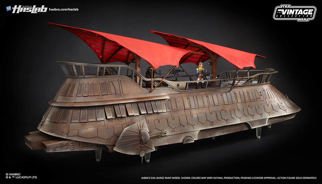 Jabba's Sail Barge, the Khetanna, in toy form, by HasLab.