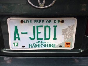 Johnny Magnum's Star Wars license plate