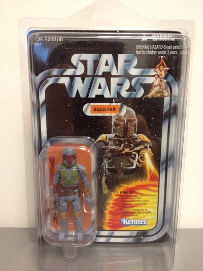 The 2010 mail-away Boba Fett figure, in package