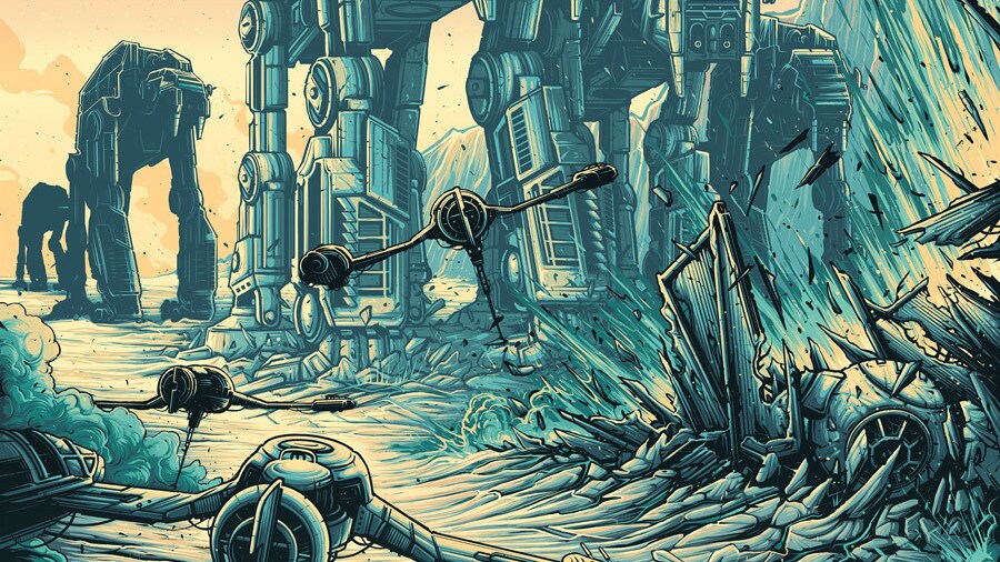 Dan Mumford Star Wars: The Last Jedi print - Battle of Crait variant