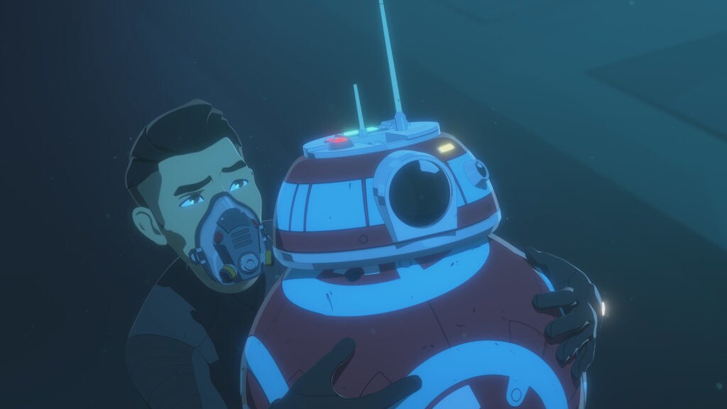 Kaz and CB-23 swim in Star Wars Resistance.