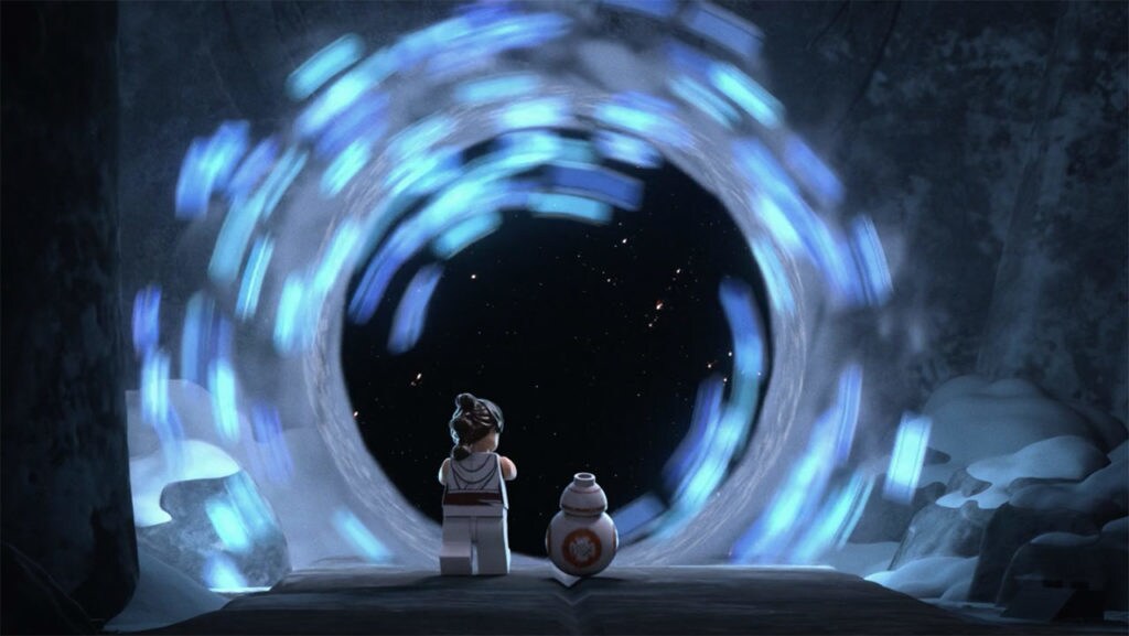 The portal in the LEGO Star Wars Holiday Special.