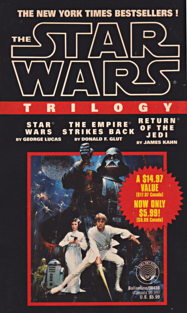 The cover of the Star Wars Trilogy novelization.