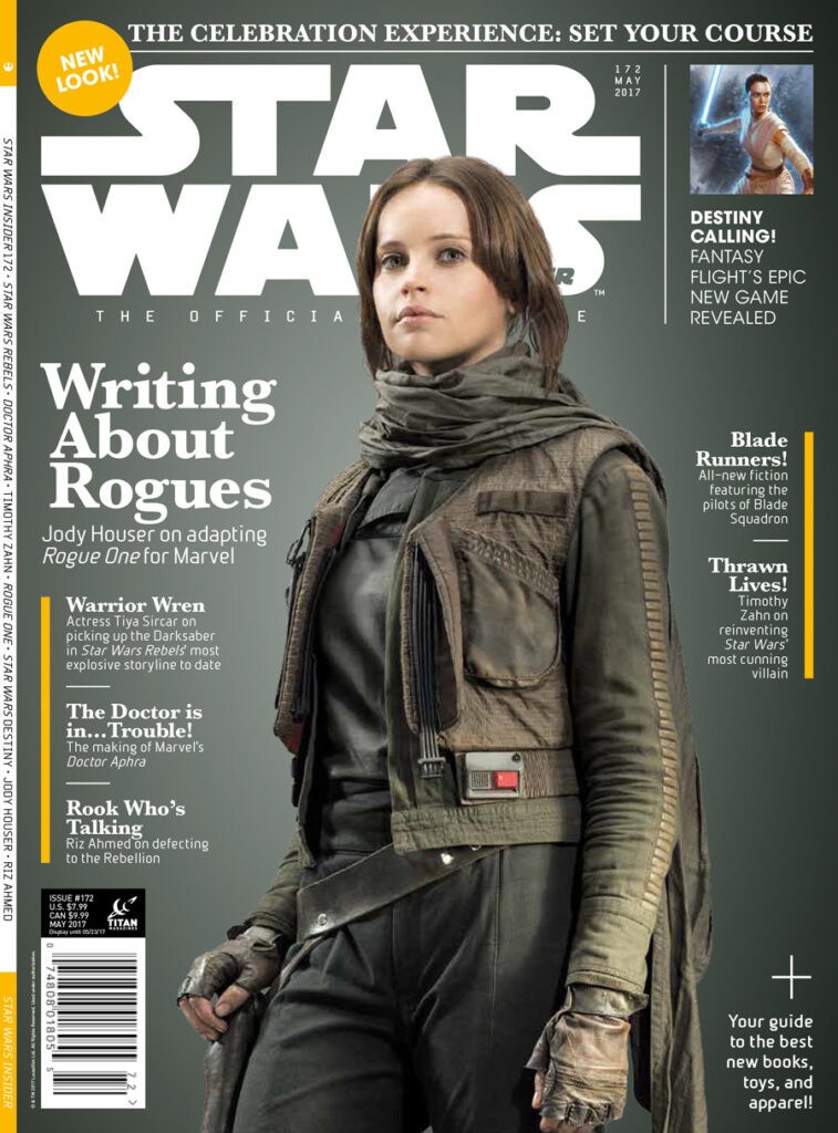 The cover of Star Wars Insider magazine #172 features Jyn Erso.