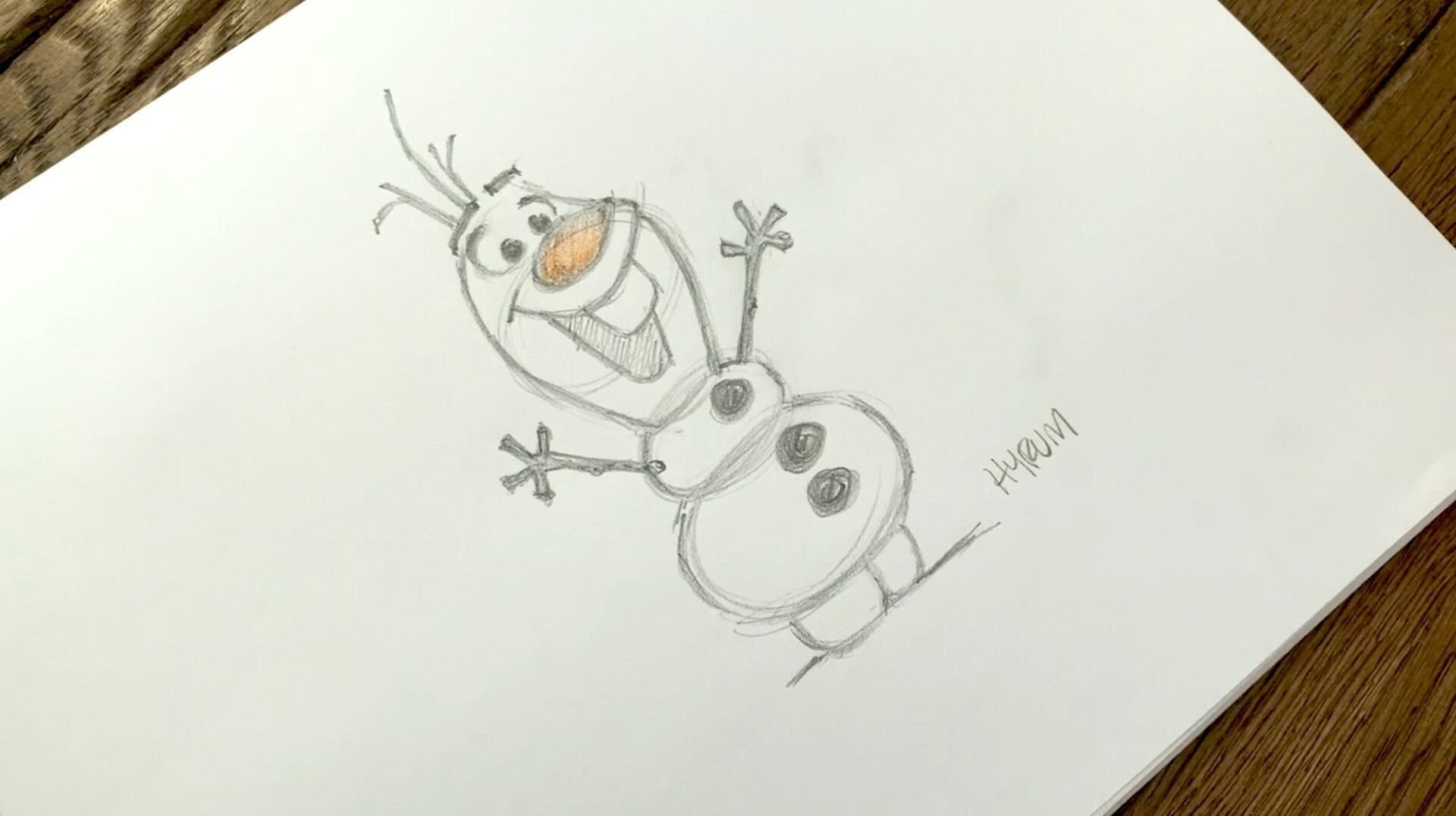 How to Draw Olaf from Frozen l Draw With Disney Animation
