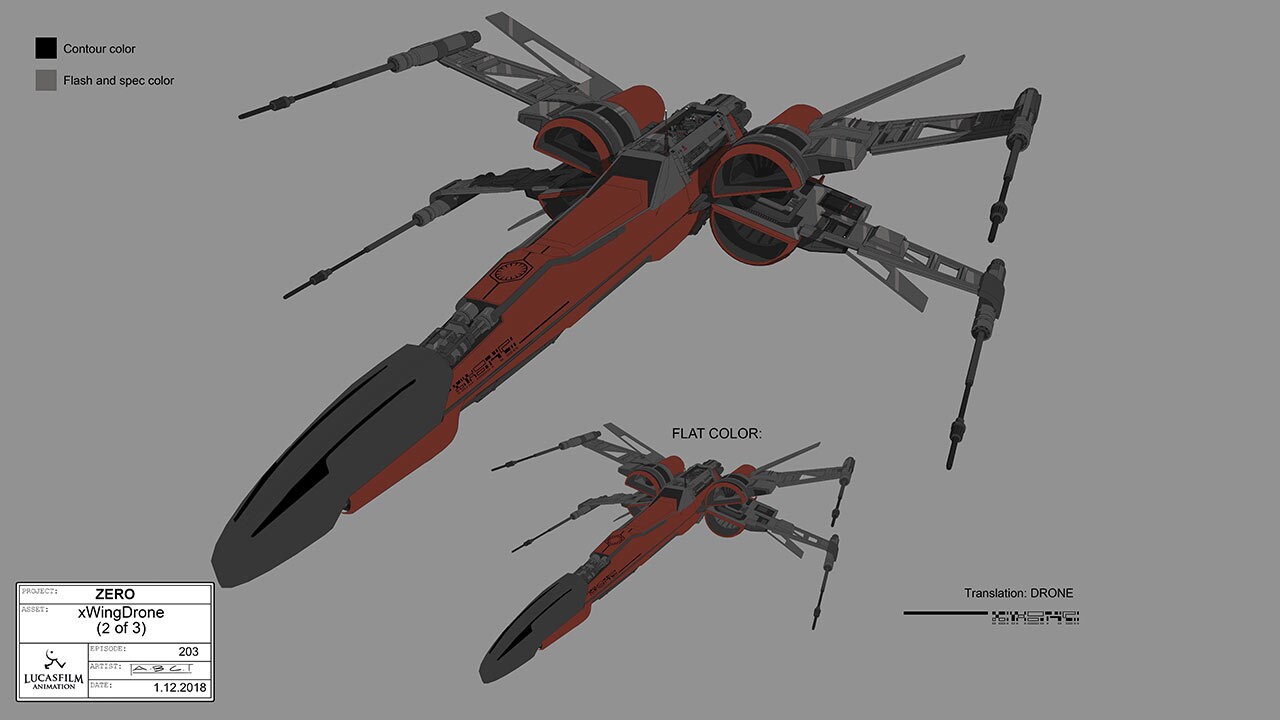X-wing drone concept art