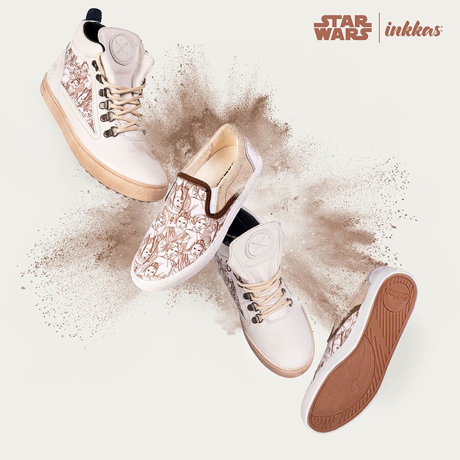 A lifestyle image of Inkkas Future is Female shoes, part of the Rebel Collection.