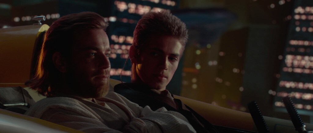 Attack of the Clones - Obi-Wan and Anakin in Coruscant