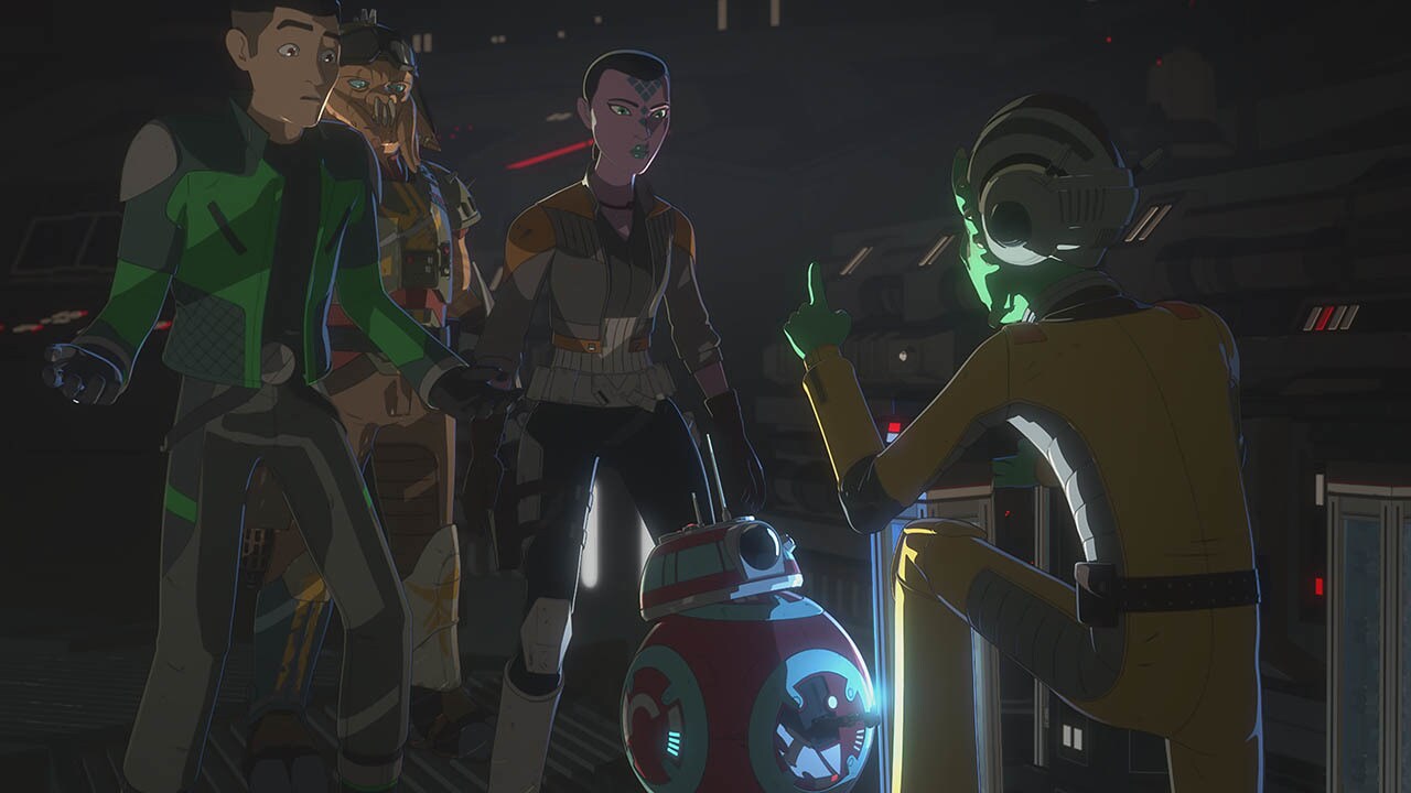Kaz and the pirates in the second season of Star Wars Resistance.