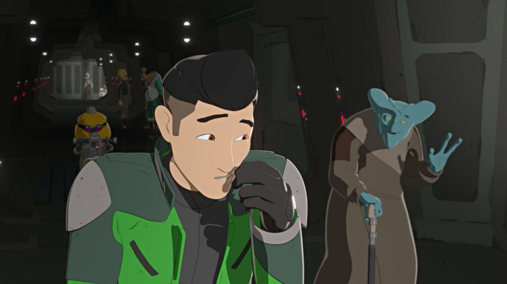 Garma waves to Kaz in Star Wars Resistance.