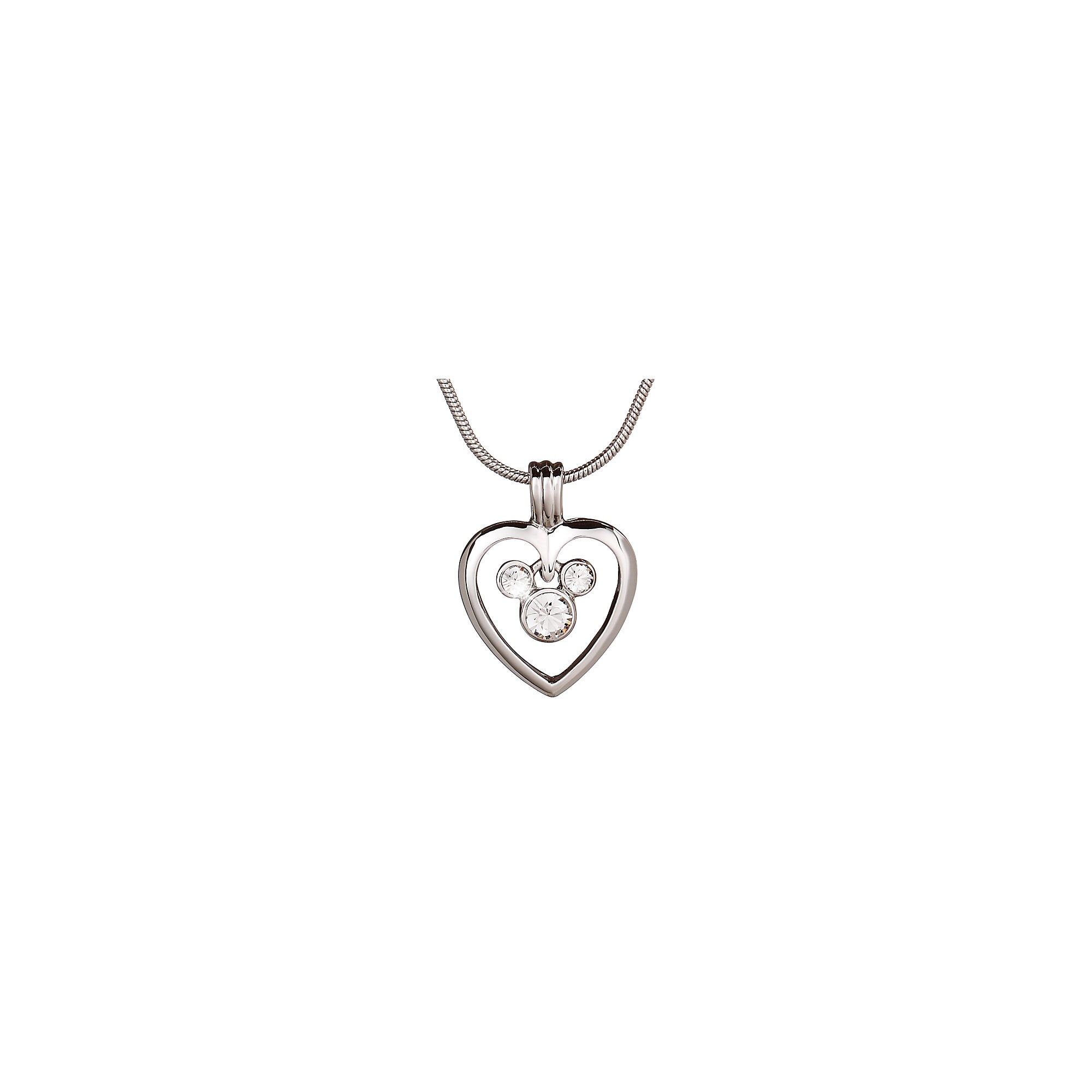 Mickey Mouse Icon in Heart Necklace by Arribas